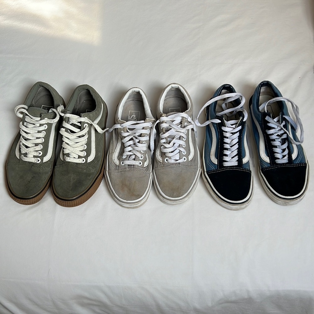 LOT of 3 pairs VANS Old Skool sneakers women’s 9.0 men’s 7.5